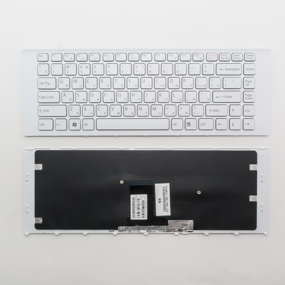 Клавиатура для ноутбука Sony Vaio VPCEA белая с рамкой
