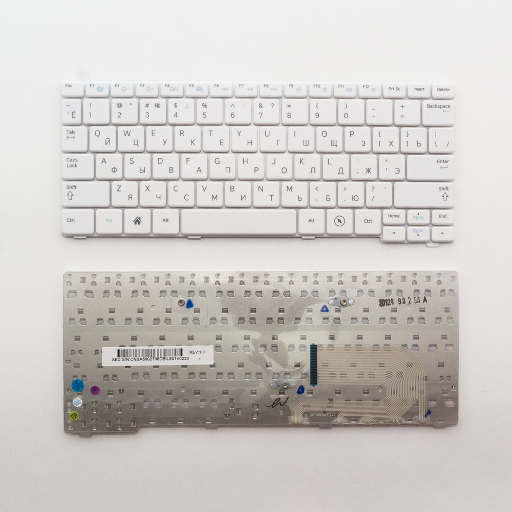 Клавиатура для ноутбука Samsung N140, N150, N102 белая