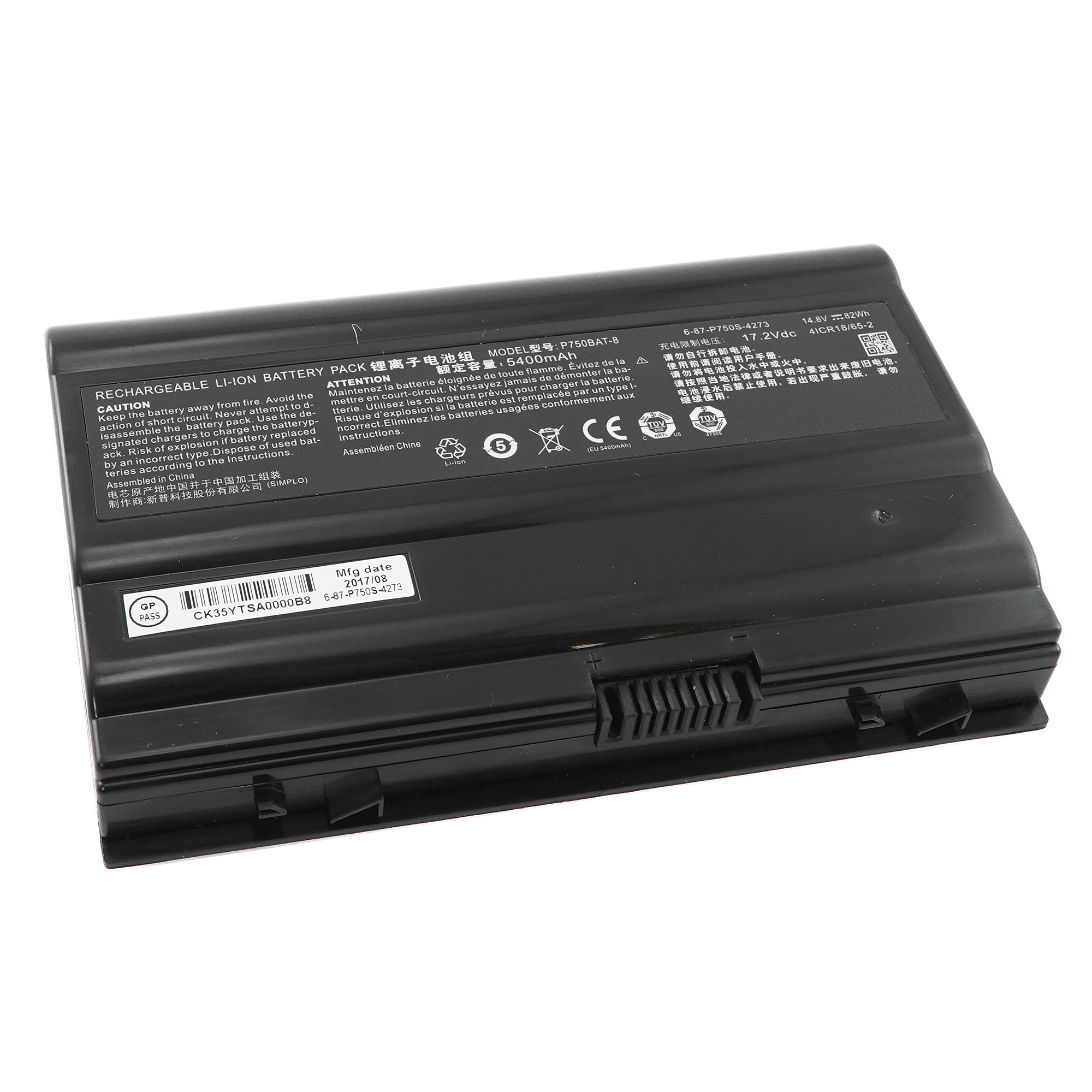 Аккумулятор для ноутбука Clevo (P750BAT-8) P750ZM оригинал Аккумулятор для ноутбука Clevo (P750BAT-8) P750ZM оригинал
